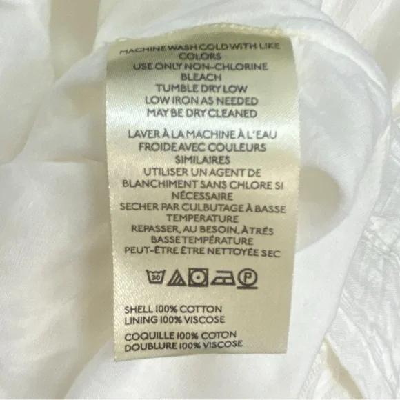 Free People NEW Ivory Tie Back Cotton Ezra Midi Dress NWT Size 6 - Picture 8 of 14